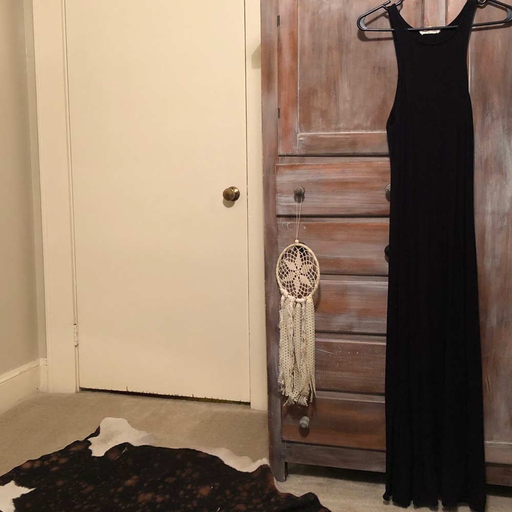 Black maxi Razorback dress